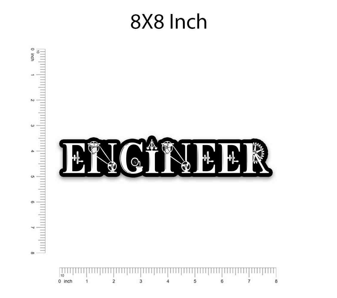 The Mighty ENGINEER Bumper Sticker waterproof vinyl decal for laptop, bike, car & bottle