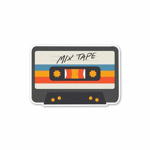 The Mix Tape Sticker waterproof vinyl decal for laptop, bike, car & bottle