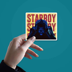 The Weekend - STAR BOY Sticker waterproof vinyl decal for laptop, bike, car & bottle
