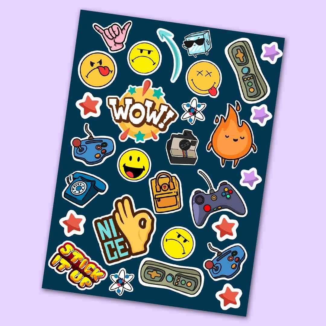 Simple Wow Sticker Buy The WOW Mini Sticker Sheet Online | Premium Waterproof Vinyl ...