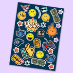 The WOW Mini Sticker Sheet waterproof vinyl decal for laptop, bike, car & bottle