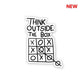 Think Outside the box Sticker waterproof vinyl decal for laptop, bike, car & bottle