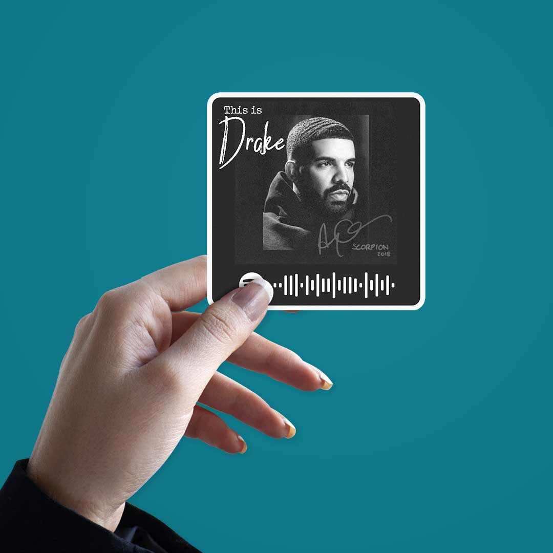 This is Drake Spotify Sticker waterproof vinyl decal for laptop, bike, car & bottle