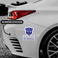This Vehicle is a Transformer Bumper Sticker waterproof vinyl decal for laptop, bike, car & bottle