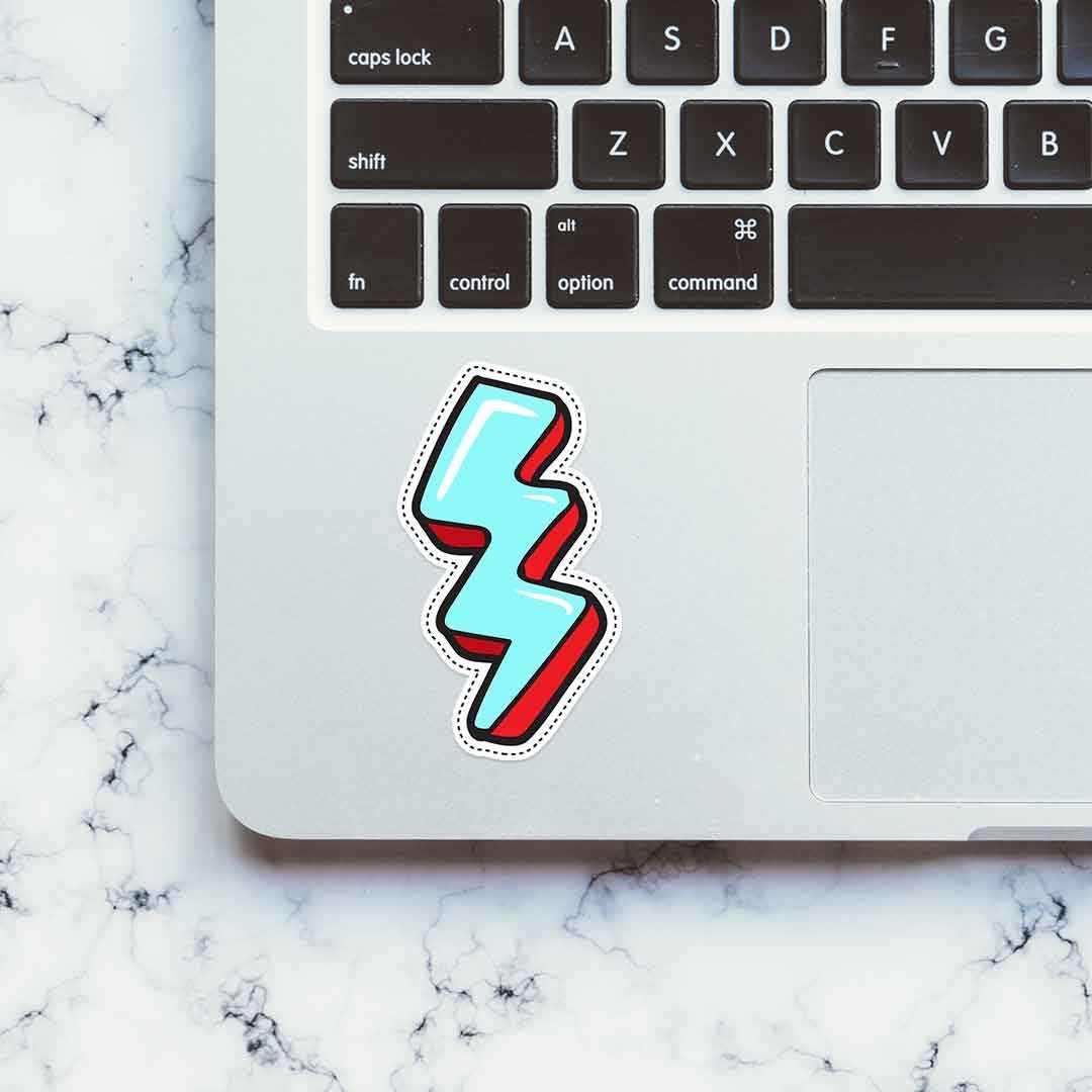 Thunder Sticker waterproof vinyl decal for laptop, bike, car & bottle