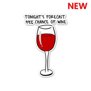 Tonights Forecast Sticker waterproof vinyl decal for laptop, bike, car & bottle