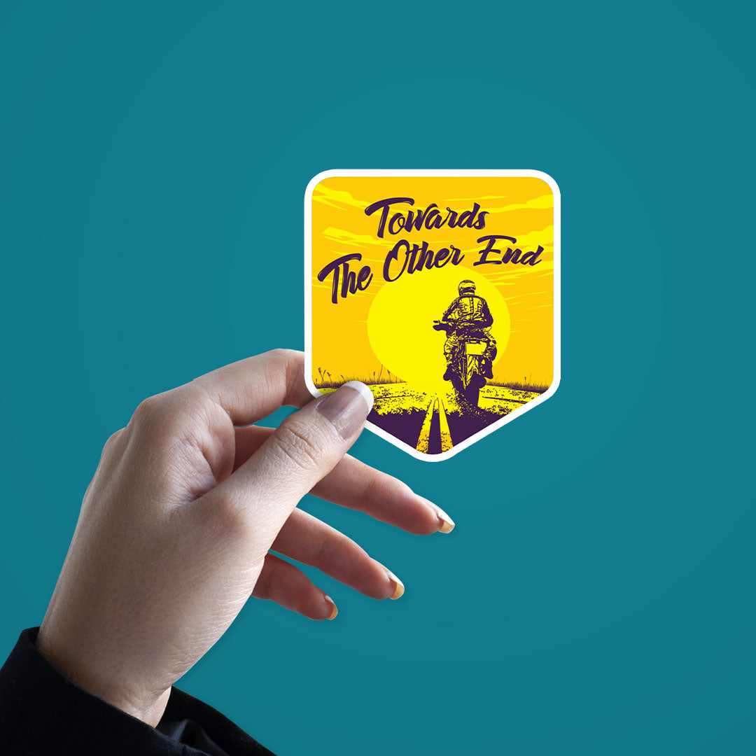 Towards The Other End Sticker waterproof vinyl decal for laptop, bike, car & bottle