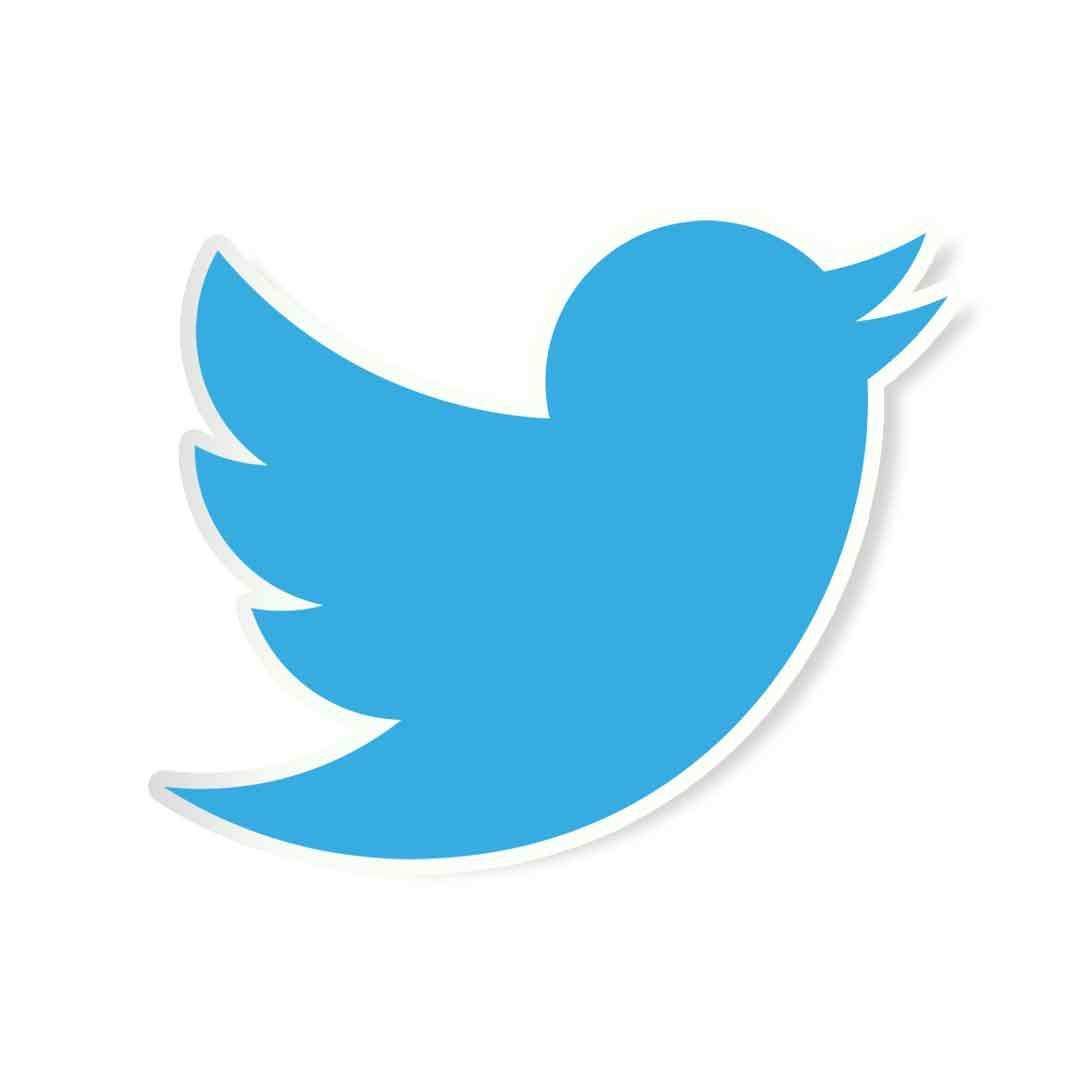 Twitter Logo Sticker waterproof vinyl decal for laptop, bike, car & bottle