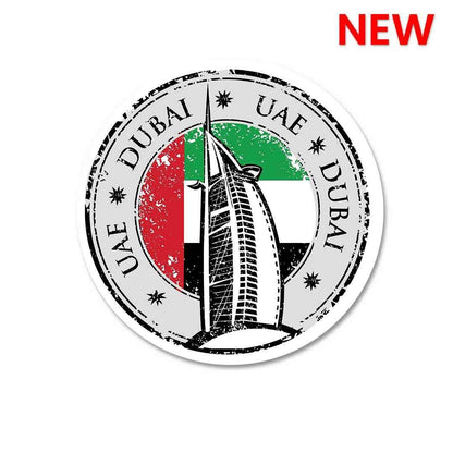 UAE dubai Sticker waterproof vinyl decal for laptop, bike, car & bottle