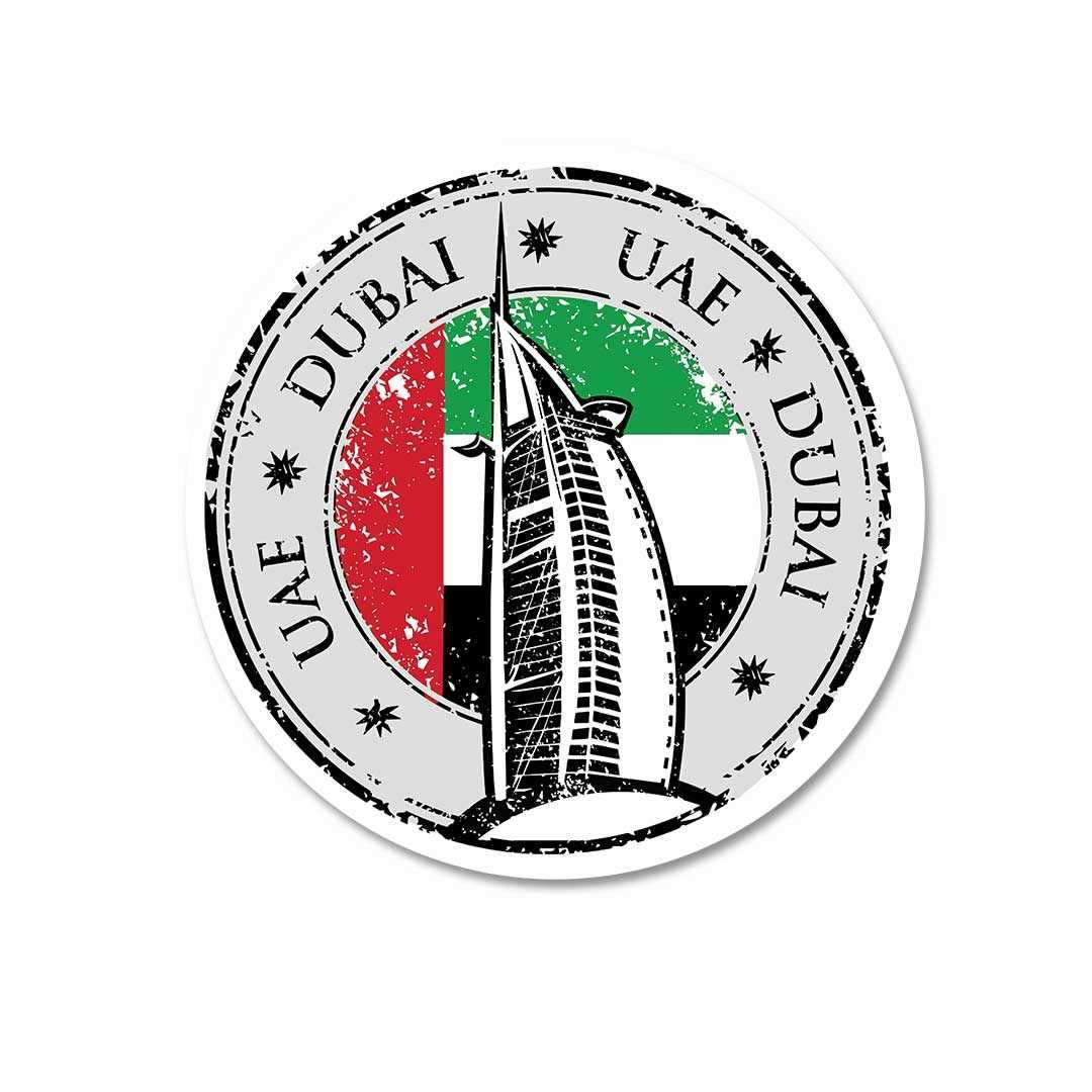 UAE dubai Sticker waterproof vinyl decal for laptop, bike, car & bottle