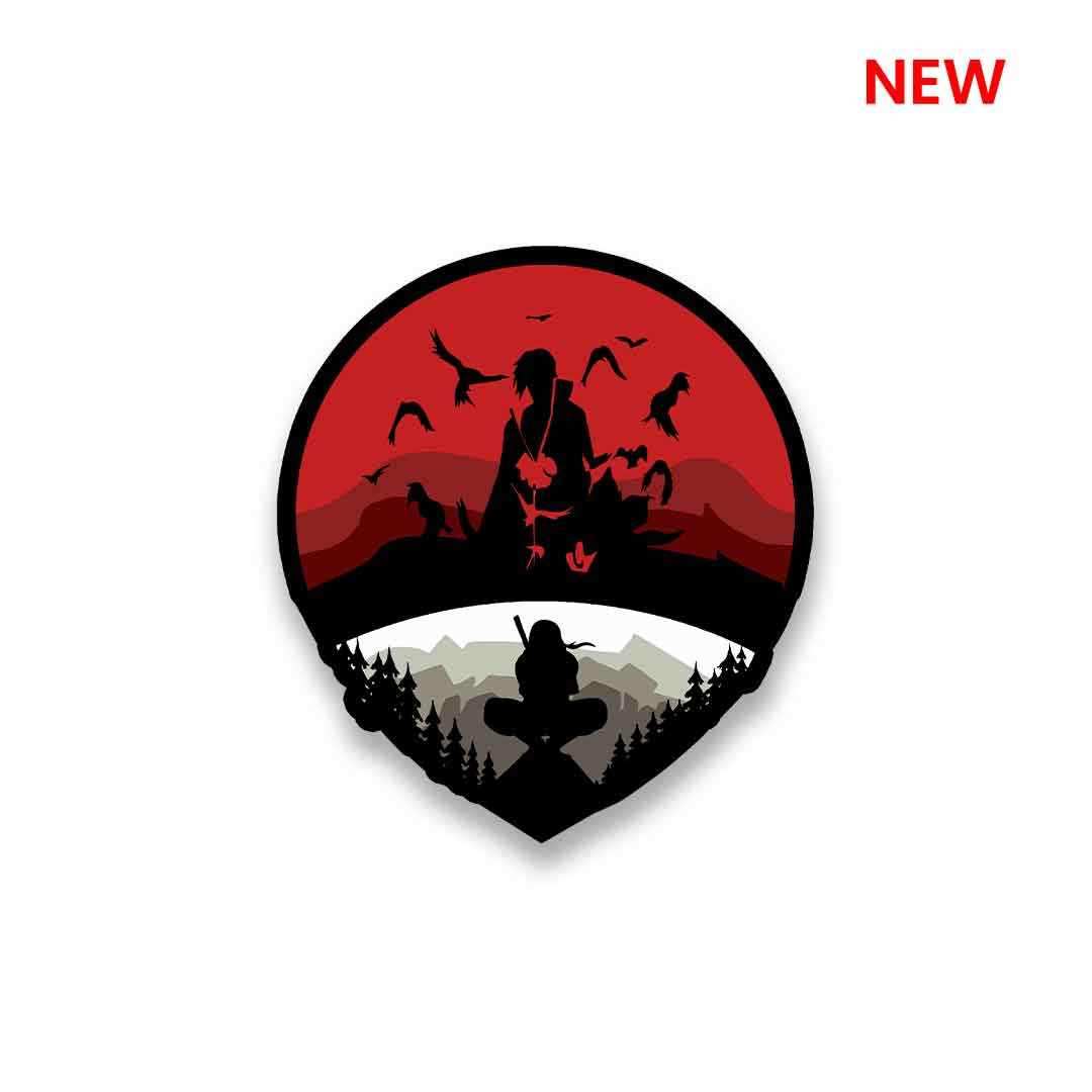 Uchiha Logo Sticker waterproof vinyl decal for laptop, bike, car & bottle