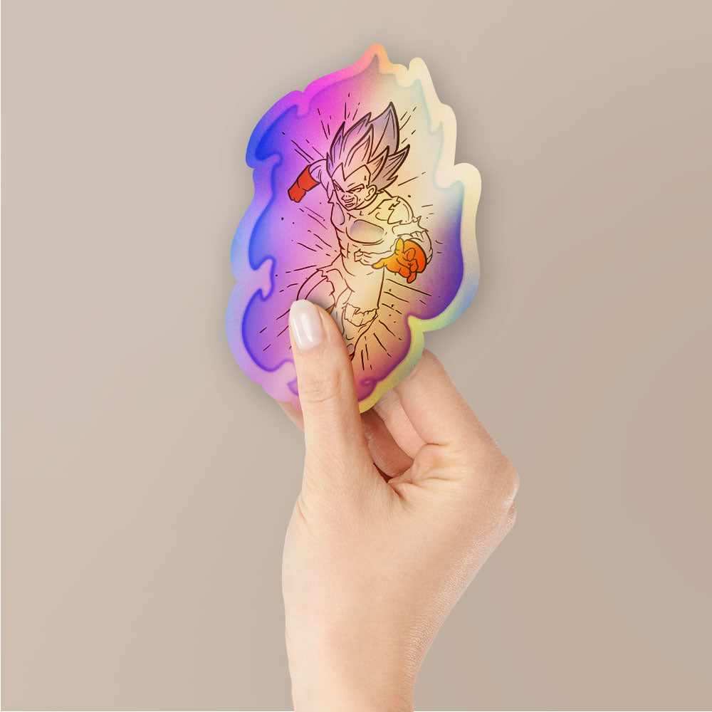 Vegeta Holographic Stickers - STICK IT UP
