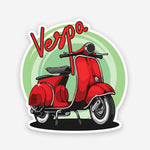 Vespa sticker waterproof vinyl decal for laptop, bike, car & bottle