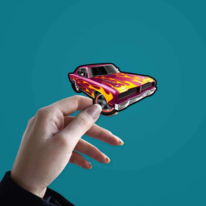 Vintage Muscle Sticker waterproof vinyl decal for laptop, bike, car & bottle