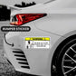 Warning!! No baby on board Bumper Sticker waterproof vinyl decal for laptop, bike, car & bottle