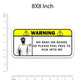 Warning!! No baby on board Bumper Sticker waterproof vinyl decal for laptop, bike, car & bottle