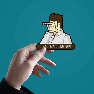 Watching you Sticker waterproof vinyl decal for laptop, bike, car & bottle