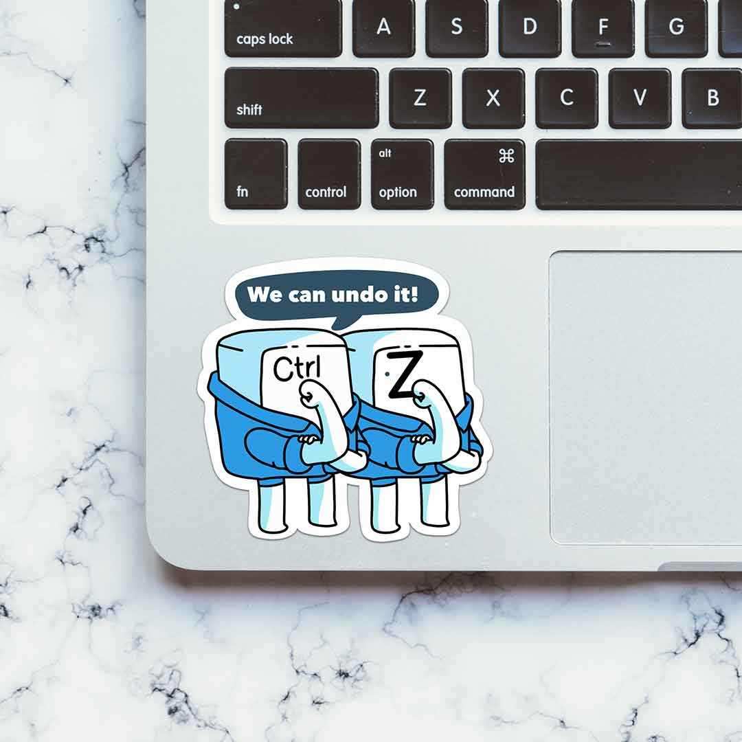 We can do it Sticker waterproof vinyl decal for laptop, bike, car & bottle