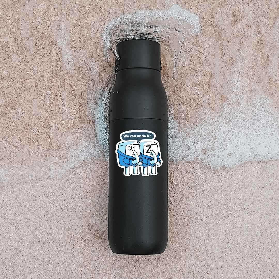 We can do it Sticker waterproof vinyl decal for laptop, bike, car & bottle