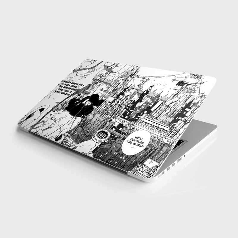 We Will Conquer The World Laptop Skin waterproof vinyl decal for laptop, bike, car & bottle