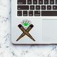 Weed Cross Sticker waterproof vinyl decal for laptop, bike, car & bottle