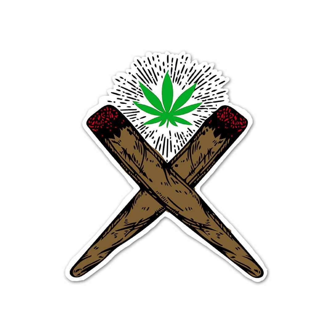Weed Cross Sticker - STICK IT UP
