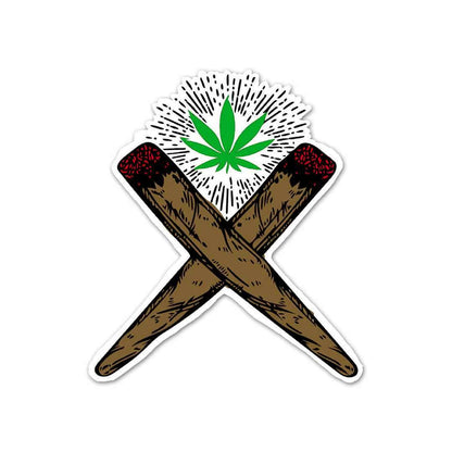 Weed Cross Sticker - STICK IT UP