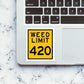 Weed Limit Sticker waterproof vinyl decal for laptop, bike, car & bottle