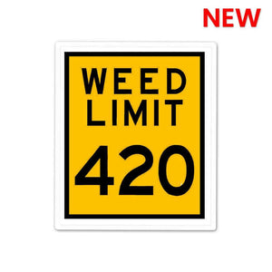 Weed Limit Sticker waterproof vinyl decal for laptop, bike, car & bottle