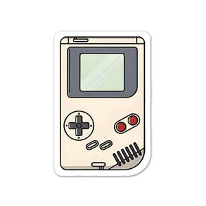 White Gameboy Sticker waterproof vinyl decal for laptop, bike, car & bottle