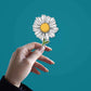 White Sunflower Sticker waterproof vinyl decal for laptop, bike, car & bottle