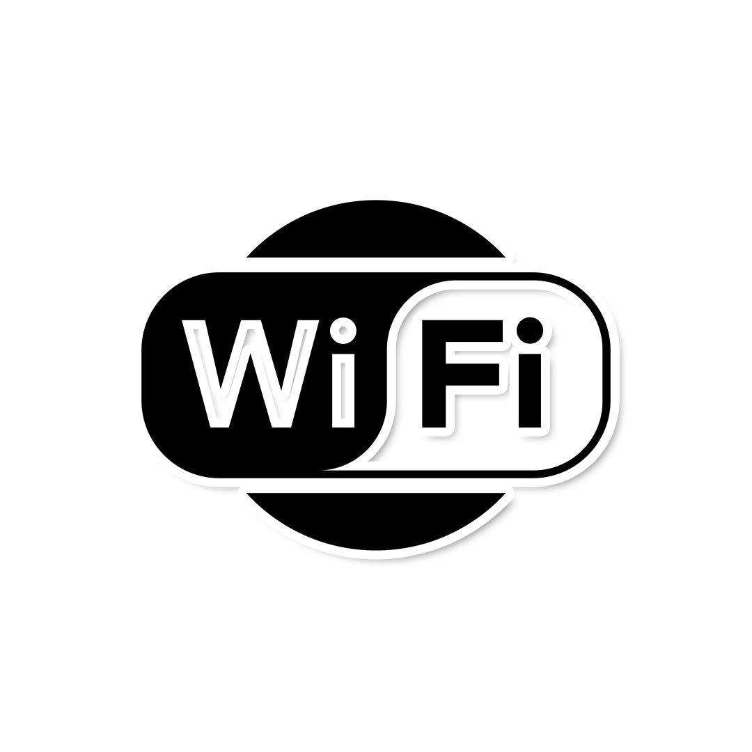 WiFi Sticker waterproof vinyl decal for laptop, bike, car & bottle