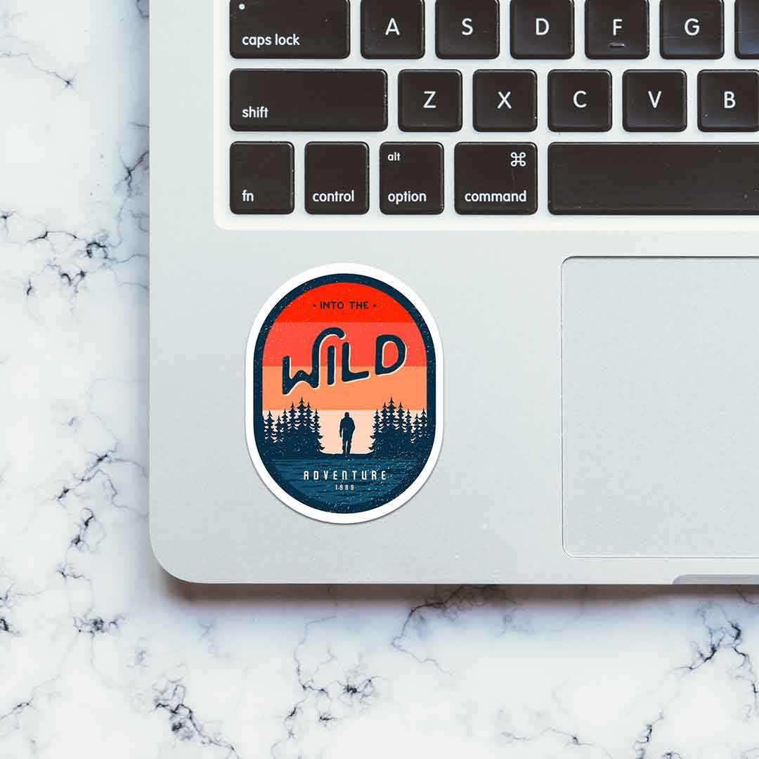 Wild Sticker waterproof vinyl decal for laptop, bike, car & bottle