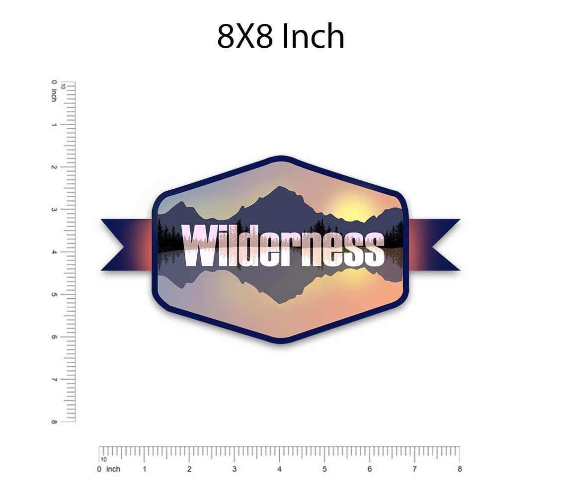 Wilderness Bumper Sticker waterproof vinyl decal for laptop, bike, car & bottle