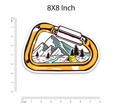 Window to mountains Bumper Sticker - STICK IT UP