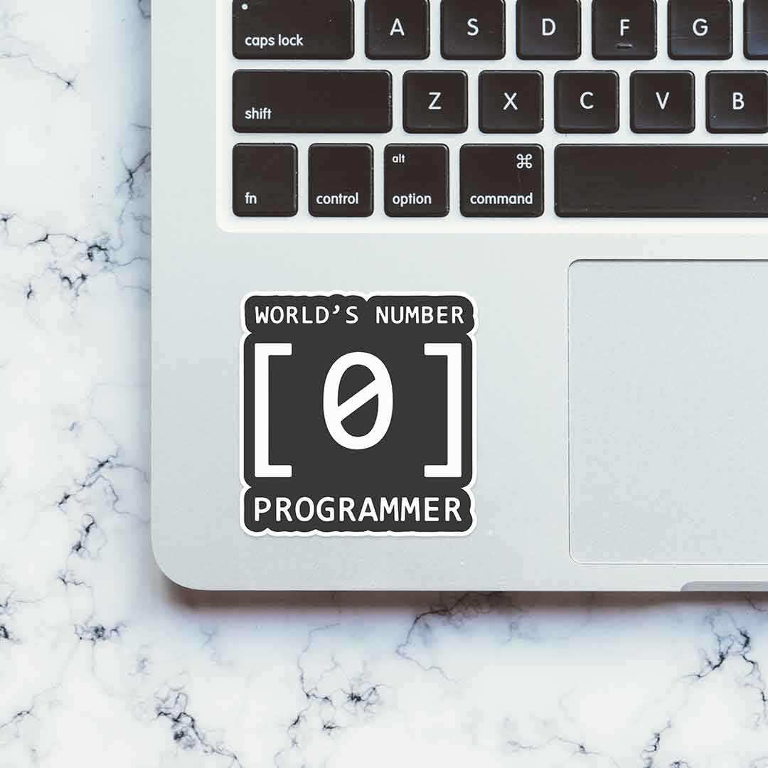 World's 1 Programmer Sticker waterproof vinyl decal for laptop, bike, car & bottle
