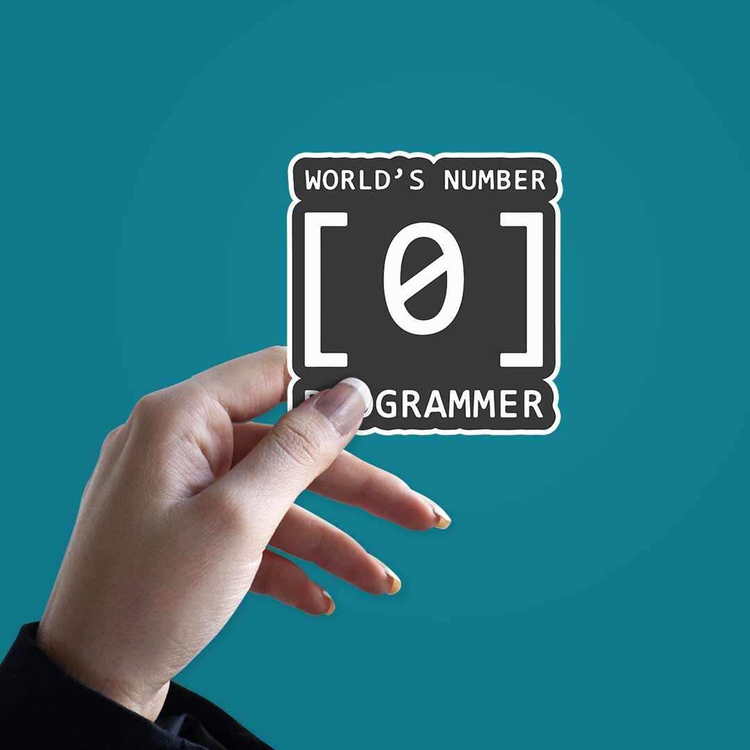 World's 1 Programmer Sticker waterproof vinyl decal for laptop, bike, car & bottle