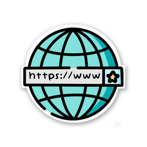 WWW Sticker waterproof vinyl decal for laptop, bike, car & bottle