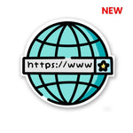 WWW Sticker waterproof vinyl decal for laptop, bike, car & bottle