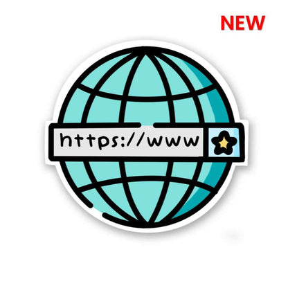 WWW Sticker waterproof vinyl decal for laptop, bike, car & bottle