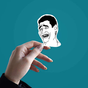 Yao Ming Meme Face sticker waterproof vinyl decal for laptop, bike, car & bottle