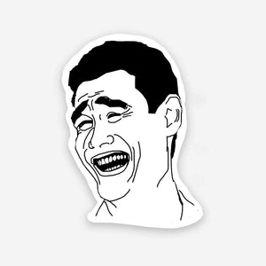 Yao Ming Meme Face sticker waterproof vinyl decal for laptop, bike, car & bottle
