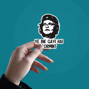 Ye bik gayi hai gormint sticker waterproof vinyl decal for laptop, bike, car & bottle
