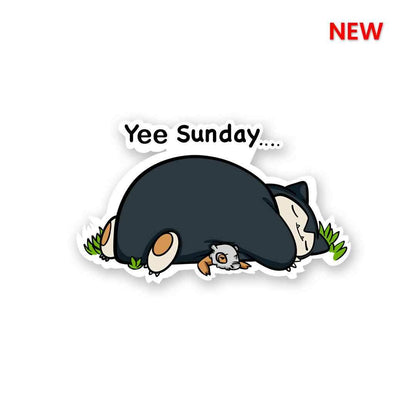 Yeee Sunday Sticker waterproof vinyl decal for laptop, bike, car & bottle