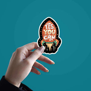 Yes you can! Sticker waterproof vinyl decal for laptop, bike, car & bottle