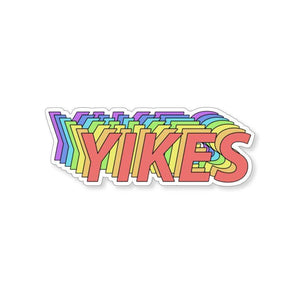 YIKES Sticker waterproof vinyl decal for laptop, bike, car & bottle