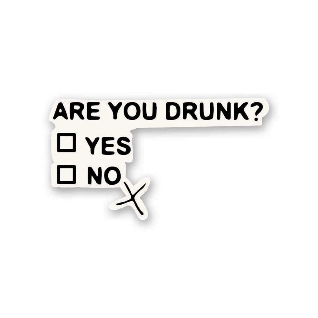 You Are Drunk Sticker waterproof vinyl decal for laptop, bike, car & bottle