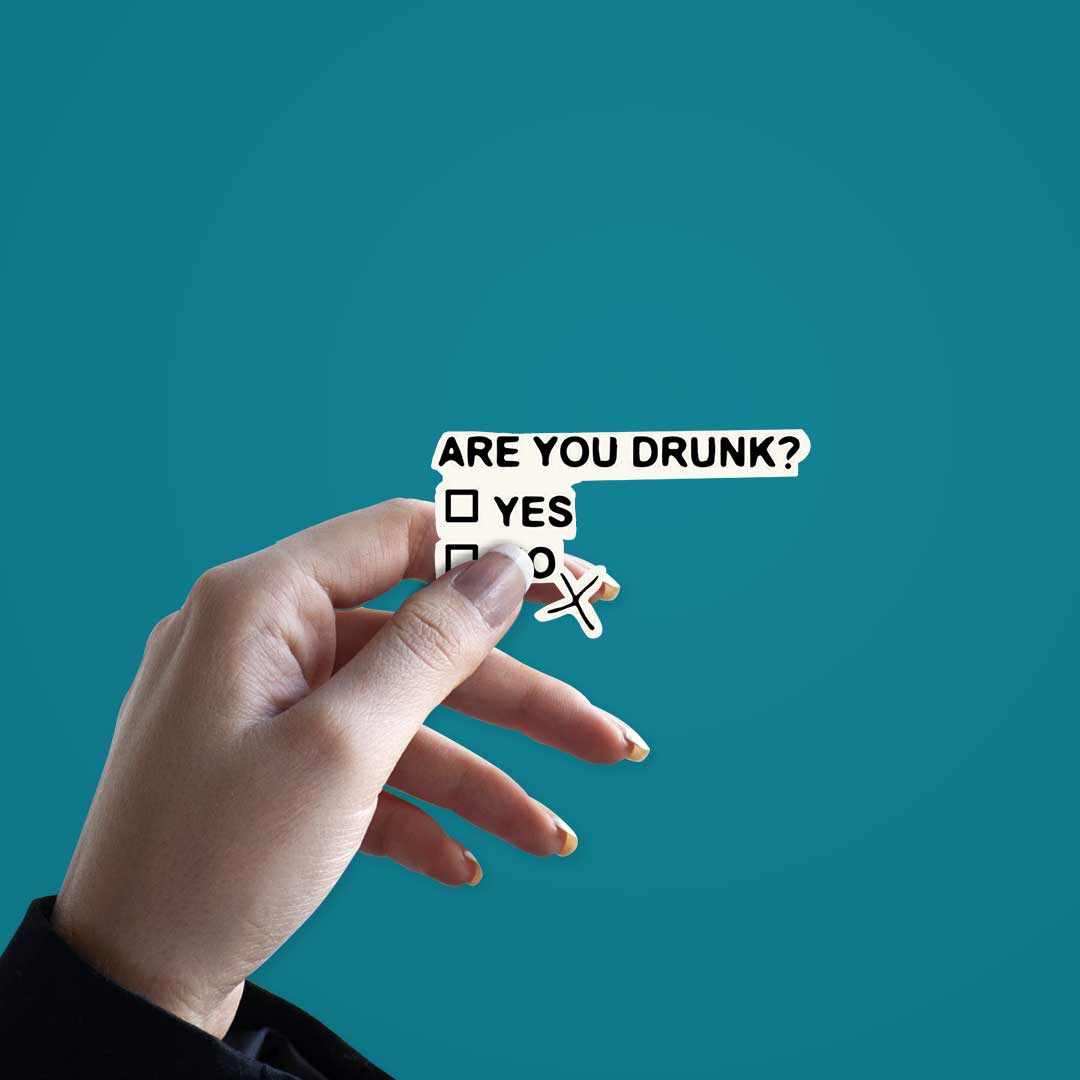 You Are Drunk Sticker waterproof vinyl decal for laptop, bike, car & bottle