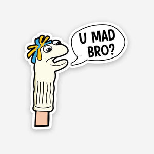 You mad bro? sticker waterproof vinyl decal for laptop, bike, car & bottle