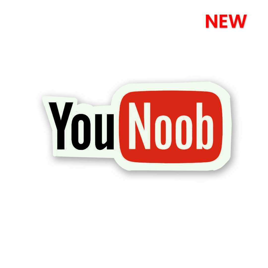 you noob Sticker waterproof vinyl decal for laptop, bike, car & bottle